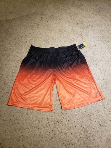 New Men's XXL Shorts Black Orange Ombre Fade