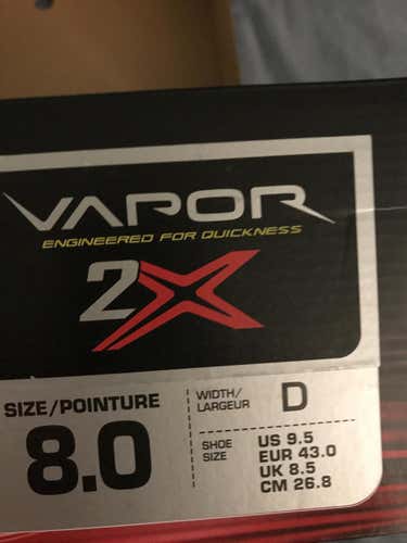 New Bauer Vapor 2X Hockey Skates Senior Size 8