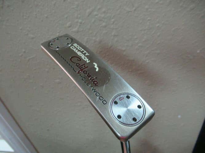 CUSTOM RARE SCOTTY CAMERON CALIFORNIA HOLLYWOOD PUTTER 35" 3 SITE LINES ON HEAD