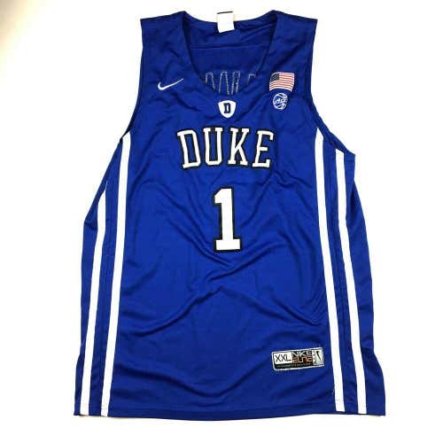 Zion Williamson Duke University Nike Elite Jersey #1 Stitched Blue/White NCAA