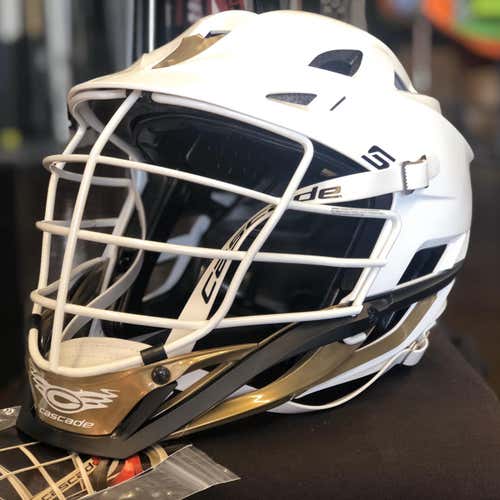 BRAND NEW Cascade S Helmet Adult White & Gold