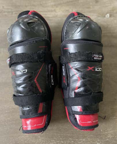 Bauer Vapor X100 Shin Pads Junior Size 12.