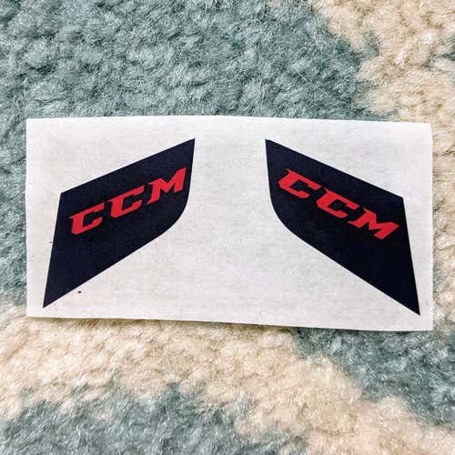 CCM Visor Stickers - Navy Blue/Red