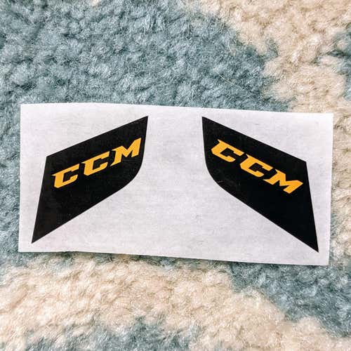 CCM Visor Stickers - Black/Sport Gold