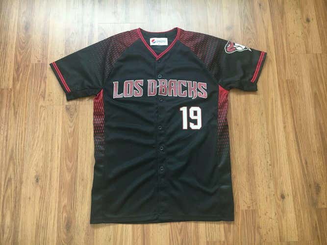 Arizona Diamondbacks Los Dbacks MLB Baseball Size Medium SGA Button Up Jersey!