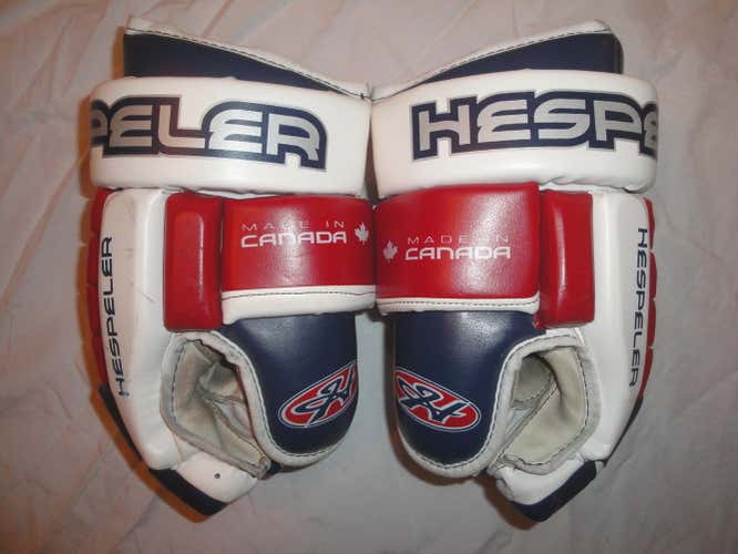 HESPELER CLASSIC 4 ROLL GLOVES 13"  MADE IN CANADA NYR COLORWAY