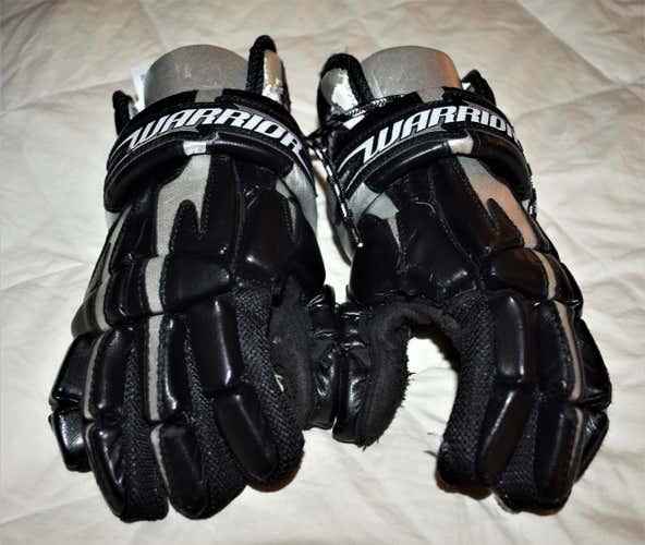 Adrenaline 6.0 Lacrosse Gloves, Black/Silver, 8"