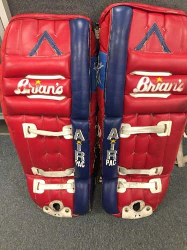Intermediate Size 28” Inch Brians Air Pac Ice Hockey Goalie Leg Pads