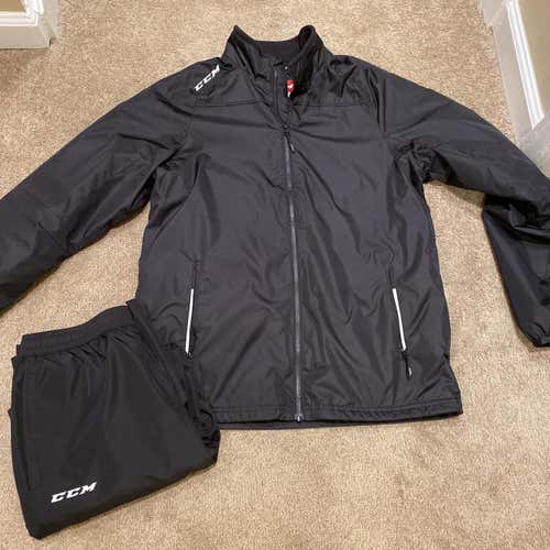 CCM MEDIUM FLEECED LINED JACKET AND COACHES PANT