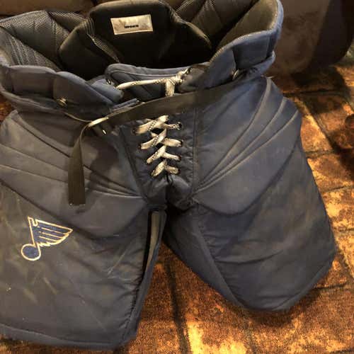 Blue  Extra Large Bauer Hockey Goalie Pants Senior Pro Stock