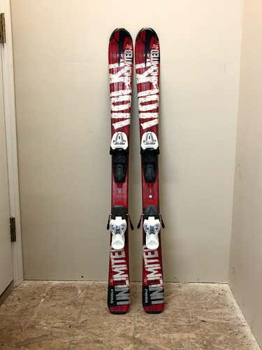 Volkl Unlimited Junior Skis, 102-66-86, 110cm with Marker 4.5 Bindings