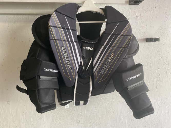 New Large Bauer Supreme S190  Chest and Arm Protector Goalie Chest Protector Senior