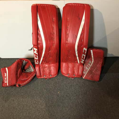Red/White 33" CCM Regular Premier Pro Goalie Full Set Senior Pro Stock