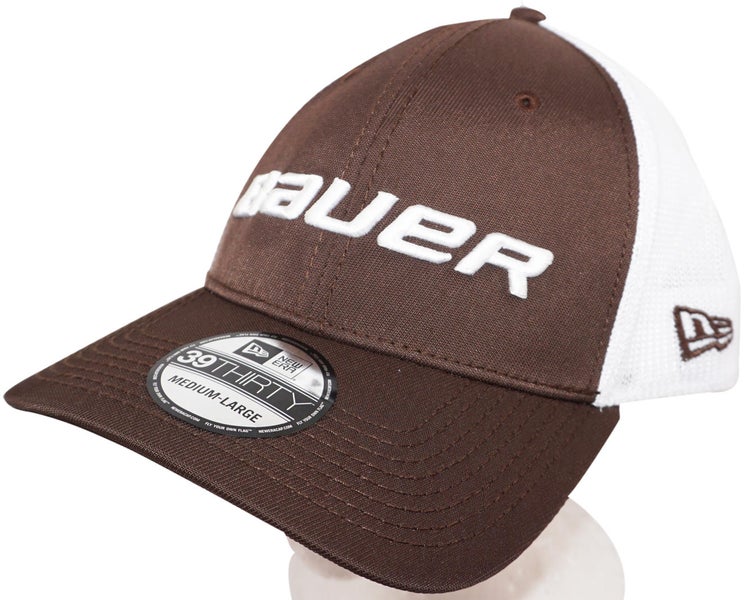 BAUER HOCKEY NEW ERA 39THIRTY ADULT HAT - STRETCH MESH BROWN MEDIUM LARGE 2014