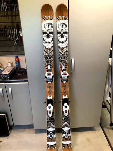 Line Step Up Twin Tip Skis with Marker Griffon Binding; 113-88-113, 166cm