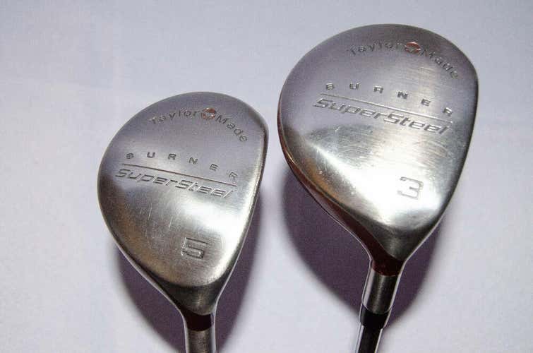 3+5 FAIRWAY WOODS SET TAYLORMADE BURNER RH 42.5" STEEL STIFF DTG-X