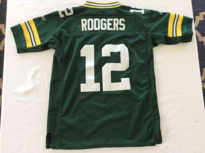 Aaron Rodgers Jersey Youth Size 10-12 Reebok Nfl Equipment Box A