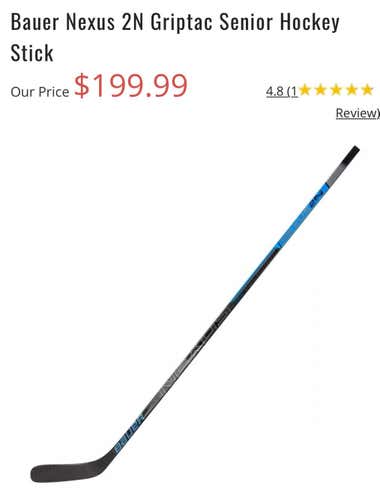 New Bauer Nexus 2N Hockey Stick Senior Pro Stock