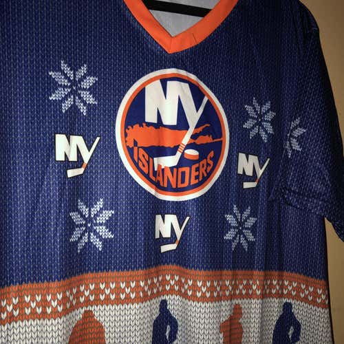 New York Islanders Ugly Christmas Sweater Shirt Jersey Size XL
