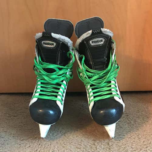 Reebok White k Hockey Skates Size 6.5