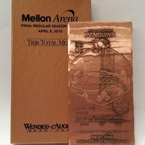 Pittsburgh Penguins Wendell August MELLON ARENA FINAL GAME COPPER TICKET #/1000