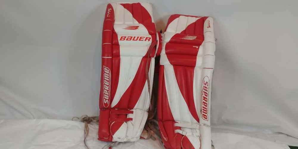 Red 36" Bauer Goalie Leg Pads Senior