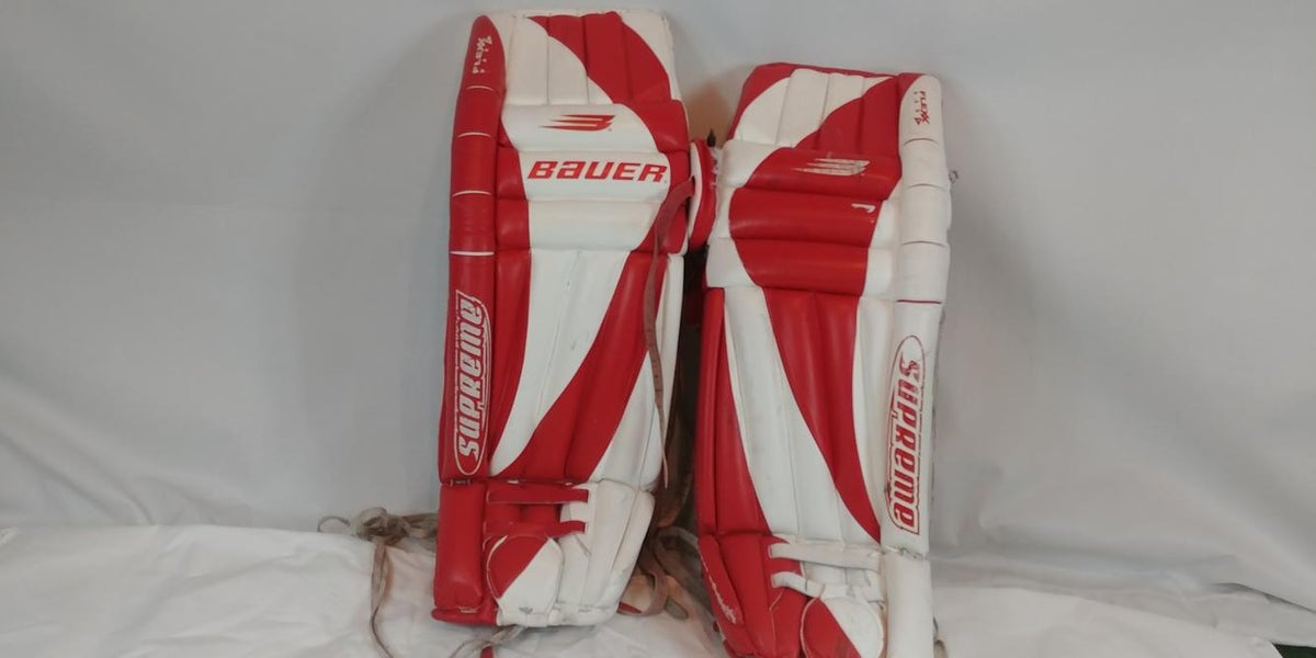 Red 36" Bauer Goalie Leg Pads Senior