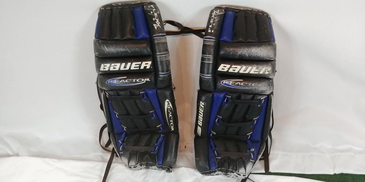 Black 30" Bauer Reactor 5000 Goalie Leg Pads Intermediate