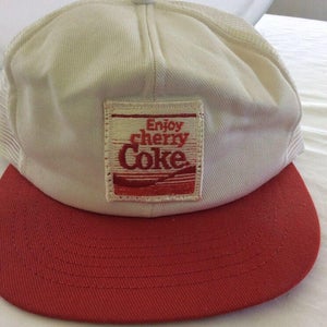 Enjoy Cherry Coke Patch Trucker Hat Cap Snapback Swingster Coca Cola USA Box 1