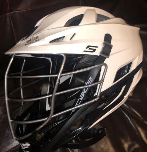 New Cascade White Lax Lacrosse Player S Helmet Adult New With Tags NWT