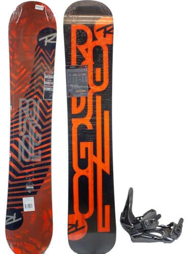 NEW  Mens Rossignol District AmpTek Snowboard & Firefly Bindings 161CM Wide No Trades