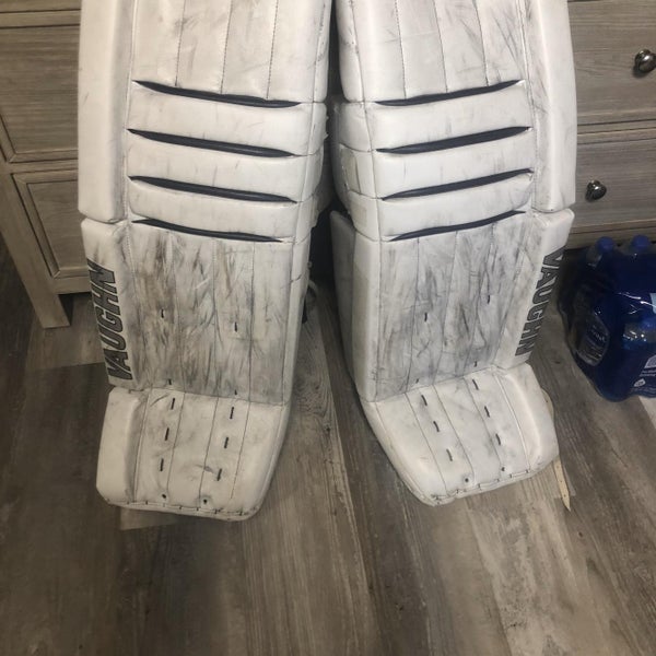 White 34" Velocity V6 Goalie Leg Pads Senior Pro Stock