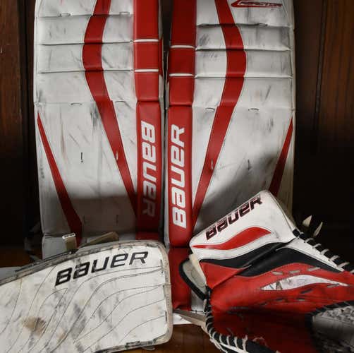 35+2 Bauer Reactor 7000 Leg Pads & Reactor 4000 Glove/Blocker