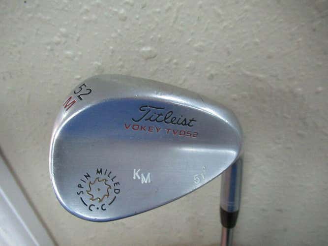 TITLEIST VOKEY SPIN MILLED CC WEDGE WORKS GAP WEDGE 52* FACTORY STEEL NEW GRIP