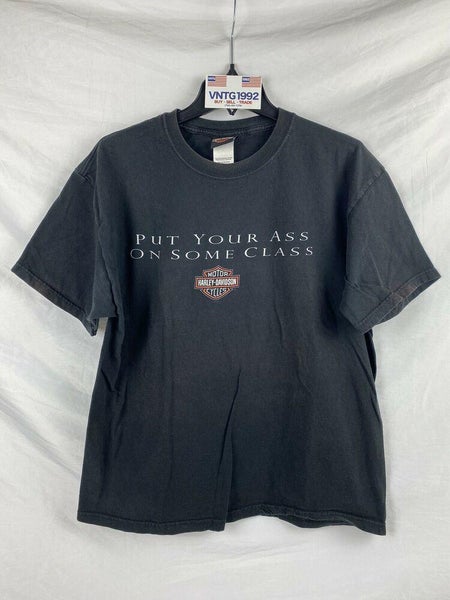Harley Davidson Motorcycles Mens XL T-Shirt Black Put Your Ass On Some Class