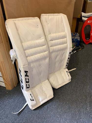 White 31" CCM Goalie Leg Pads Intermediate