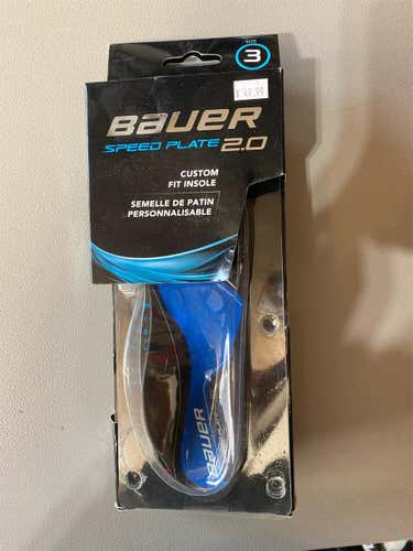New Bauer Speed Plate 2.0 Hockey Skates Youth  Size 3