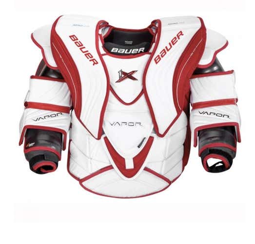 White New Extra Large Bauer Vapor 1X Goalie Chest and Arm Protector Goalie Chest Protector Senior