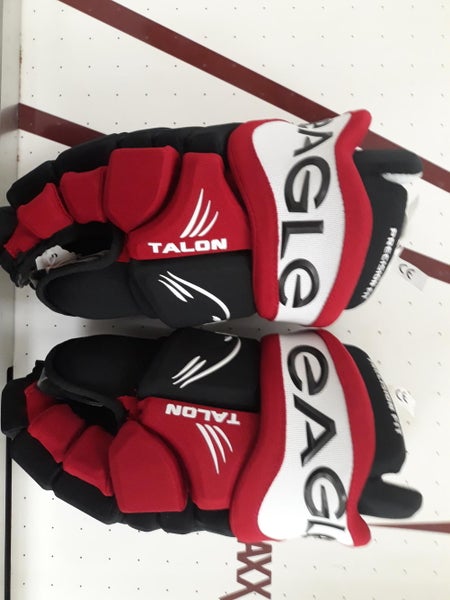 New Eagle Talon Gloves 14" Senior Pro Stock Black Red and White