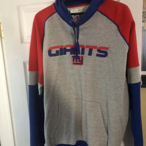 New York NY Giants Gray Men's XXL NFL Team Apparel HoodedSweatshirt Adult