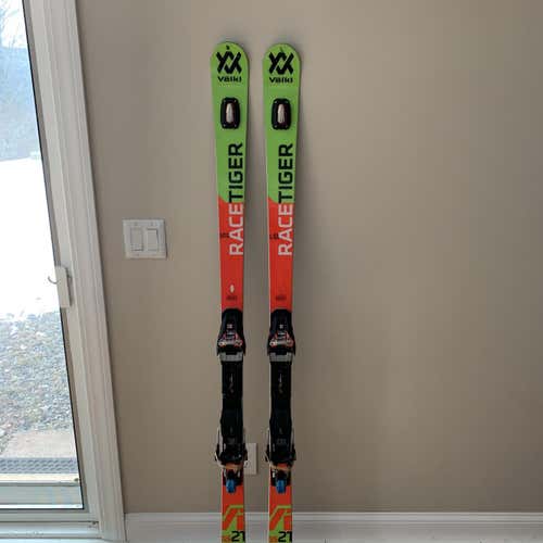 Unisex 2018 Racetiger GS Skis With Bindings Max Din 16