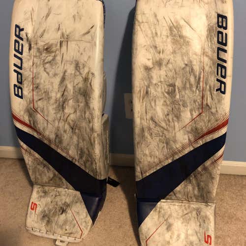 White 35" Supreme 2S Pro Goalie Leg Pads Senior Pro Stock