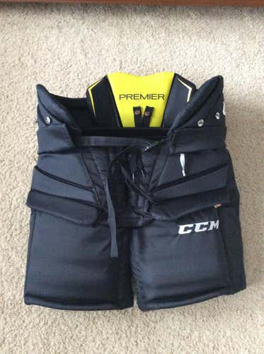 Black Large CCM Premier Pro Hockey Goalie Pants Senior