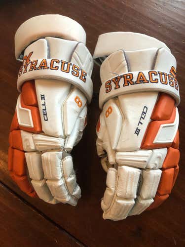 Orange Player STX Cell III Lacrosse Gloves