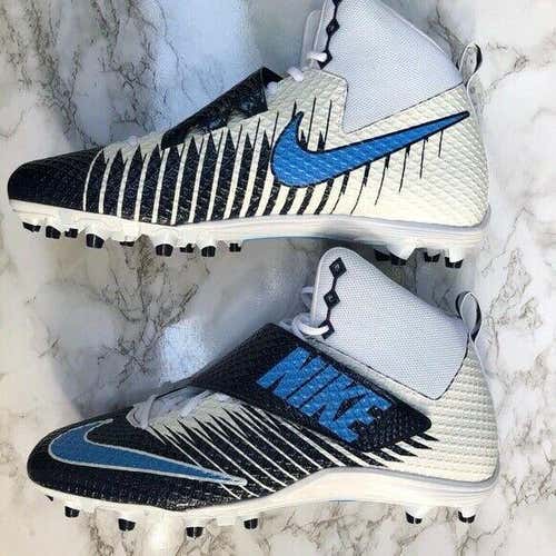 Nike Lunarbeast Strike Pro TD Football Cleats Sz 15 Blue and White 847554-431