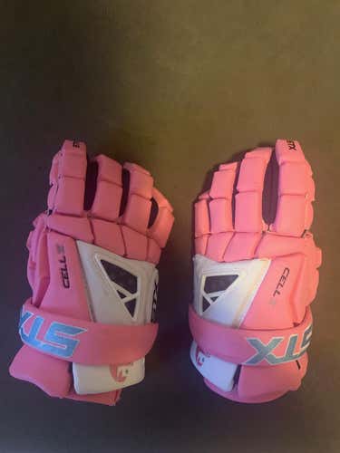 Pink Whales Foundation Player STX Cell IV Lacrosse Gloves