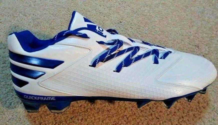 Adidas Quick frame Football cleats blue & white new size 15 men's AQ8777