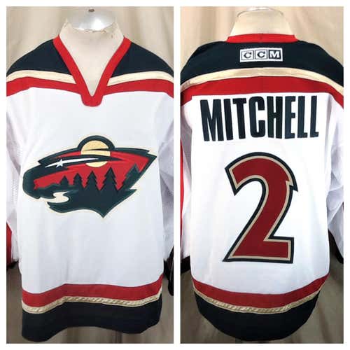 CCM Minnesota Wild Willie Mitchell #2 (XL) Retro NHL Hockey Road White Jersey