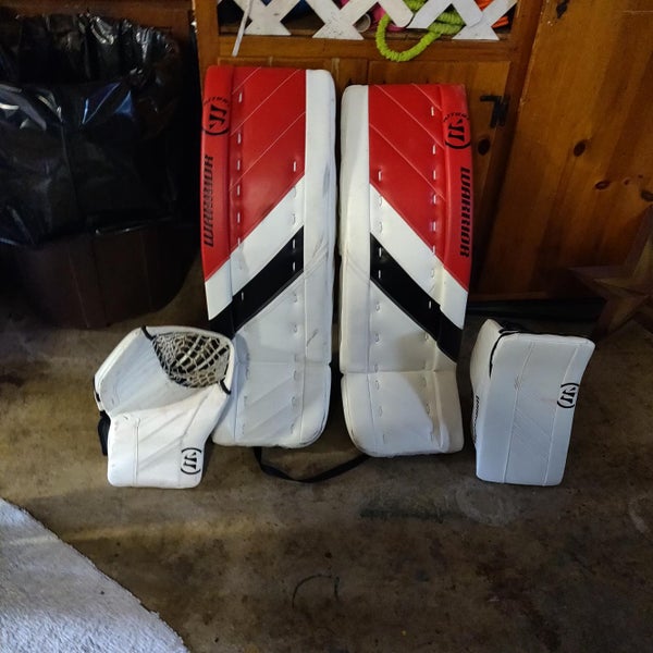 Red 34+1.5" Senior Warrior Ritual G4 Goalie Leg Pads