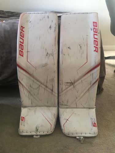 Red  Senior Supreme 2S Pro Goalie Leg Pads Pro Stock